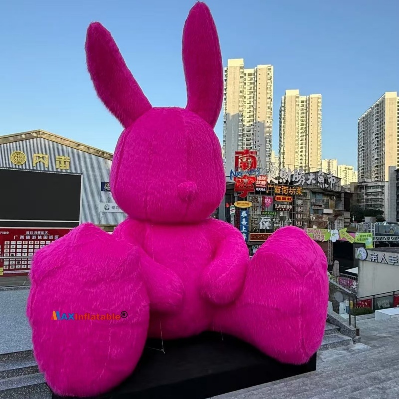 Giant Inflatable Pink Rabbit Mascot Custom Air Model for Promotion