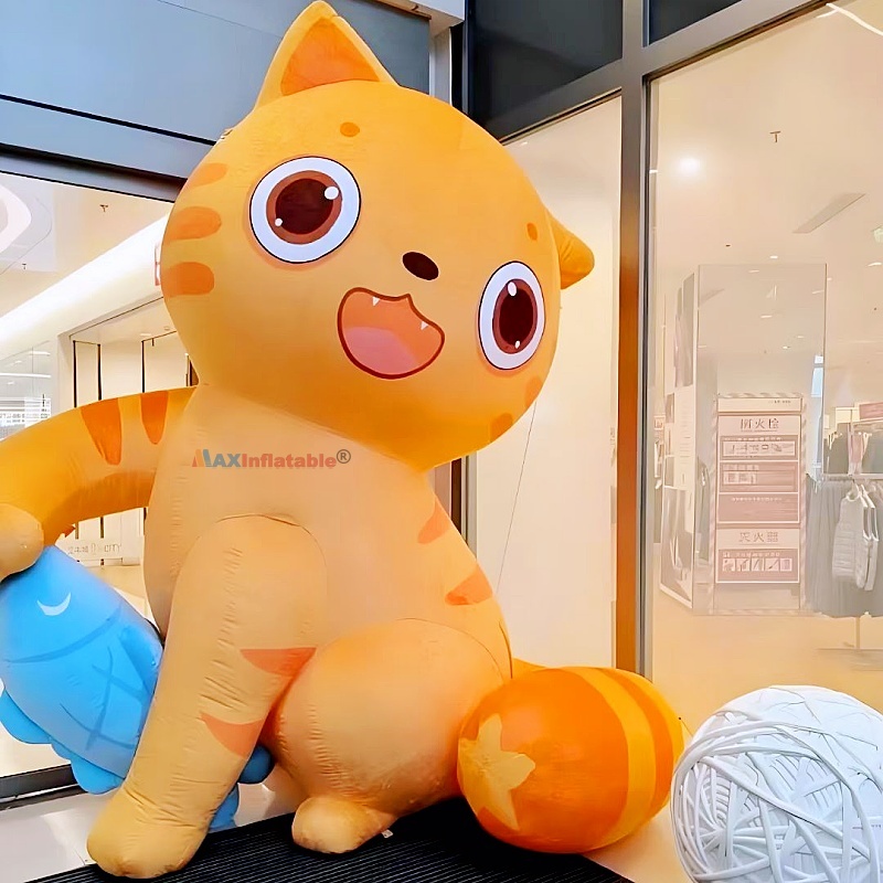 Custom Inflatable Cat Air Model for Outdoor Advertising