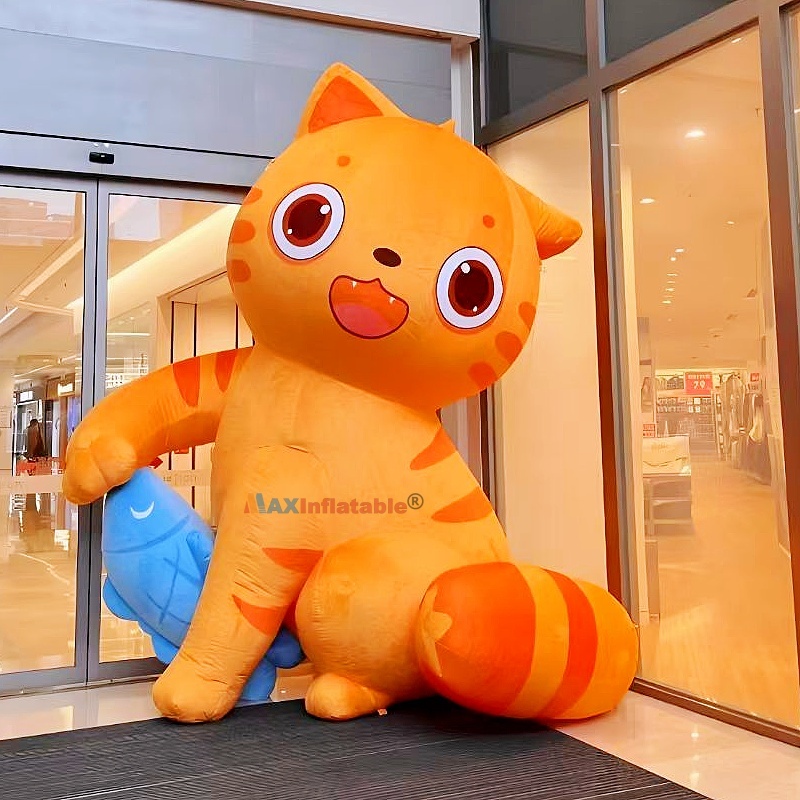 Custom Inflatable Cat Air Model for Outdoor Advertising