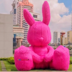 Giant Inflatable Pink Rabbit Mascot Custom Air Model for Promotion