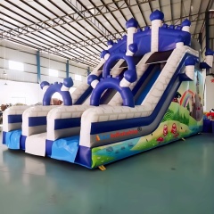 Mickey and Minnie themed giant commercial inflatable double lane slide