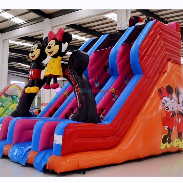 Outdoor commercial grade Mickey Mouse inflatable playground slide