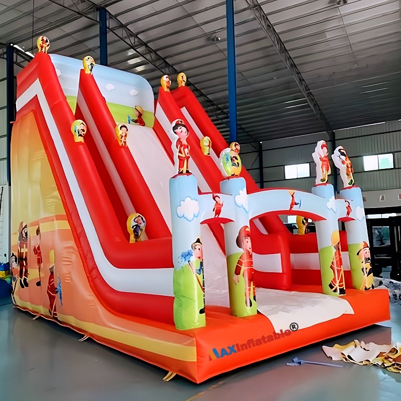 Mickey & Minnie Cartoon Themed Inflatable Double Slide