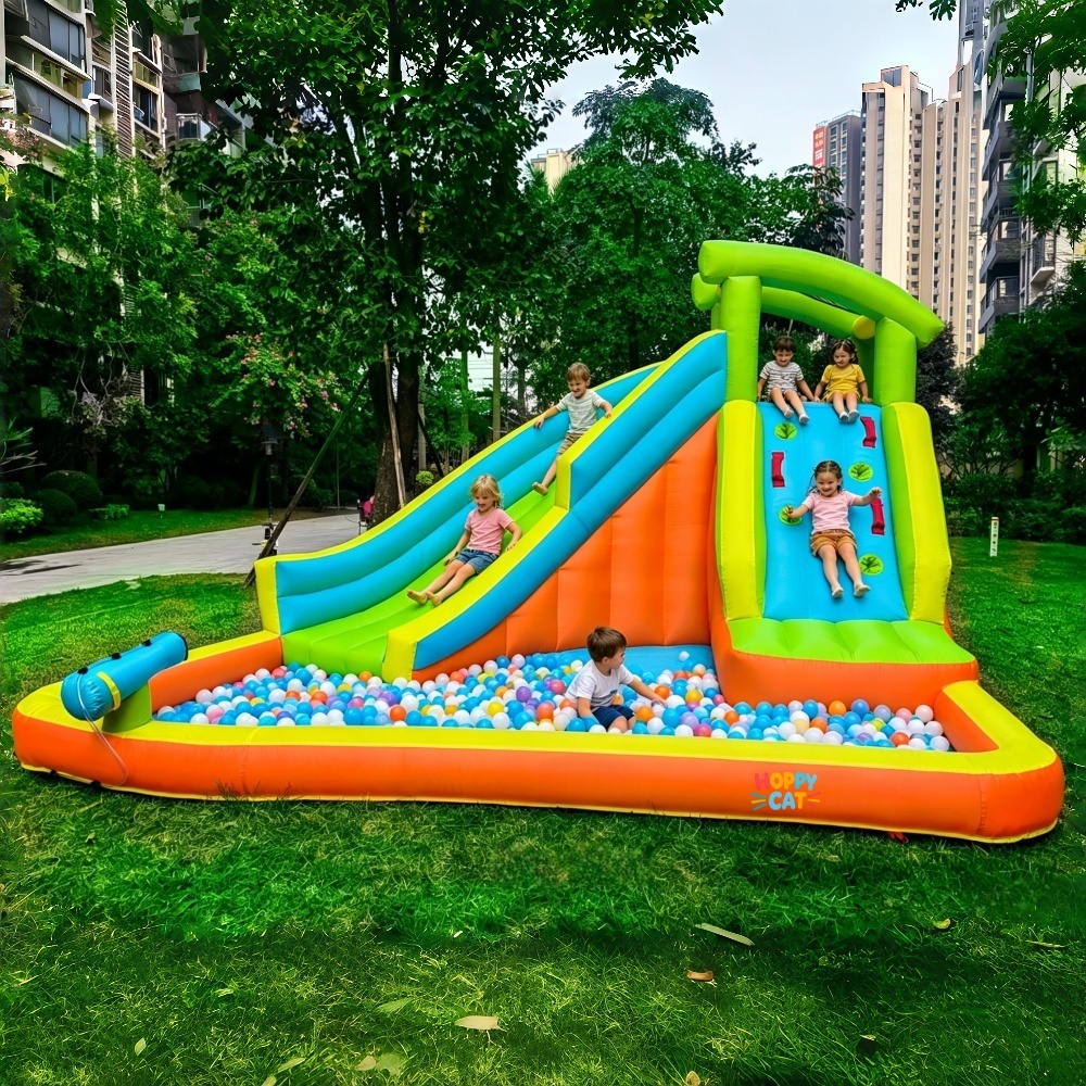 Kids backyard Summer Fun Combo Inflatable Water Slide Park