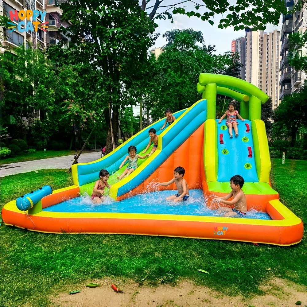 Kids backyard Summer Fun Combo Inflatable Water Slide Park