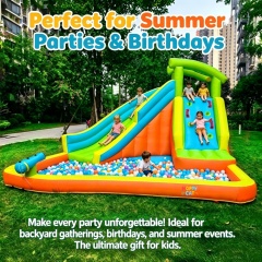 Kids backyard Summer Fun Combo Inflatable Water Slide Park