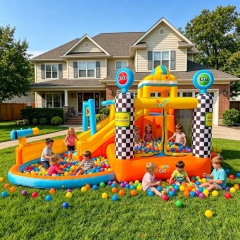 HOPPYCAT Inflatable Castle & Slide Combo – Family Use (Oxford Fabric)
