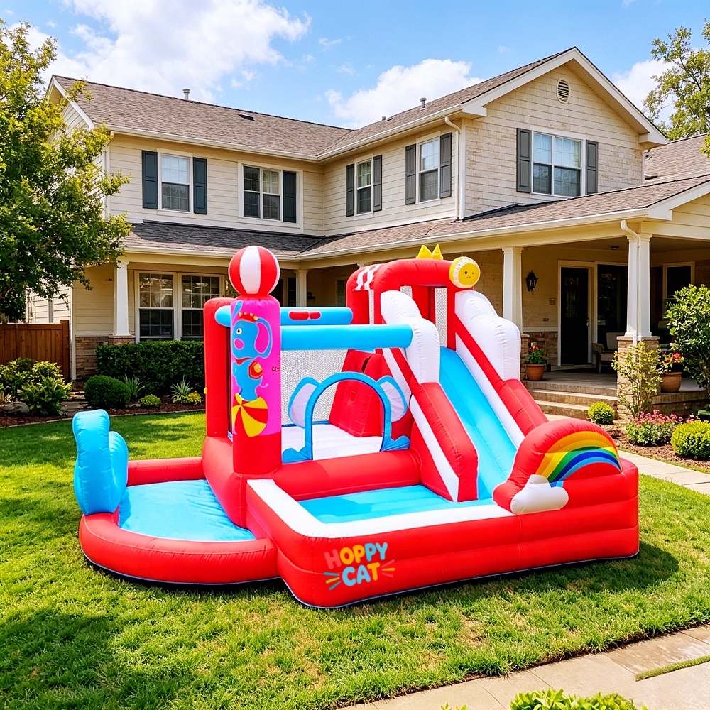 Inflatable Bounce House with Slide & Ball Pit