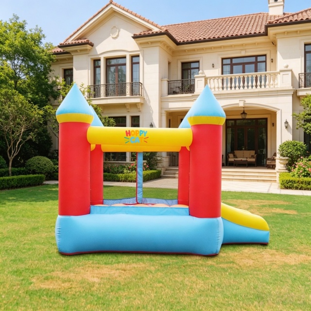 Hoppycat Inflatable Bounce House With Slide for Birthday Gift
