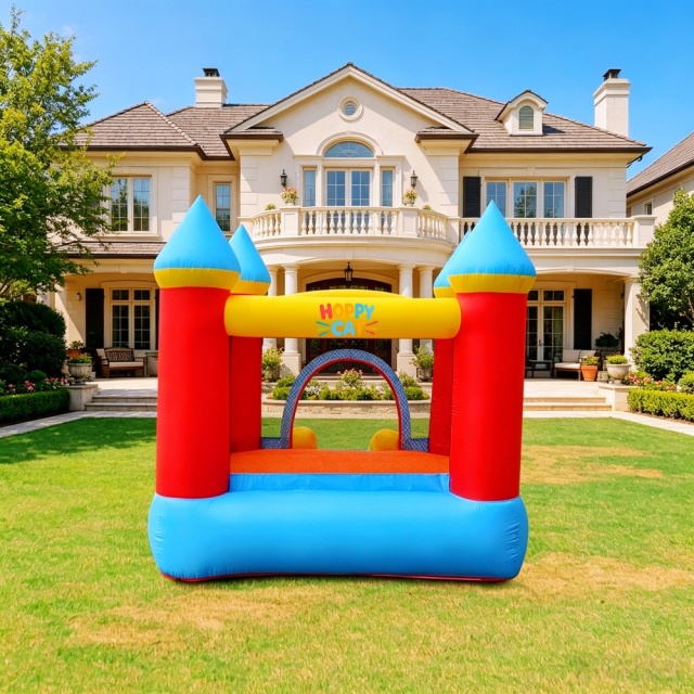 Hoppycat Inflatable Bounce House With Slide for Birthday Gift