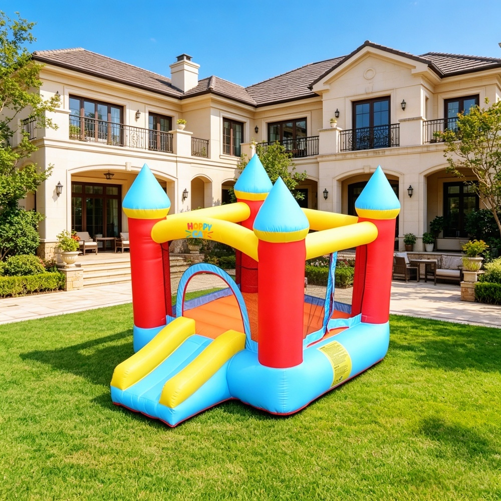 Hoppycat Inflatable Bounce House With Slide for Birthday Gift