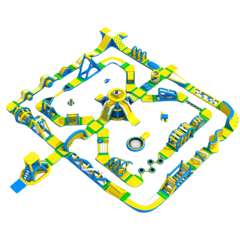 Inflatable Floating Water Obstacle Course Ultimate Aqua Adventure Park