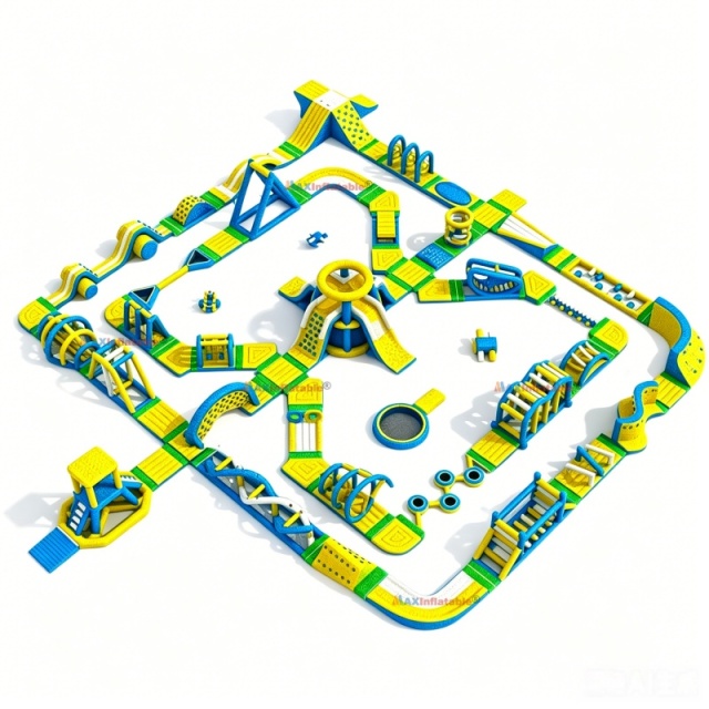 Inflatable Floating Water Obstacle Course Ultimate Aqua Adventure Park