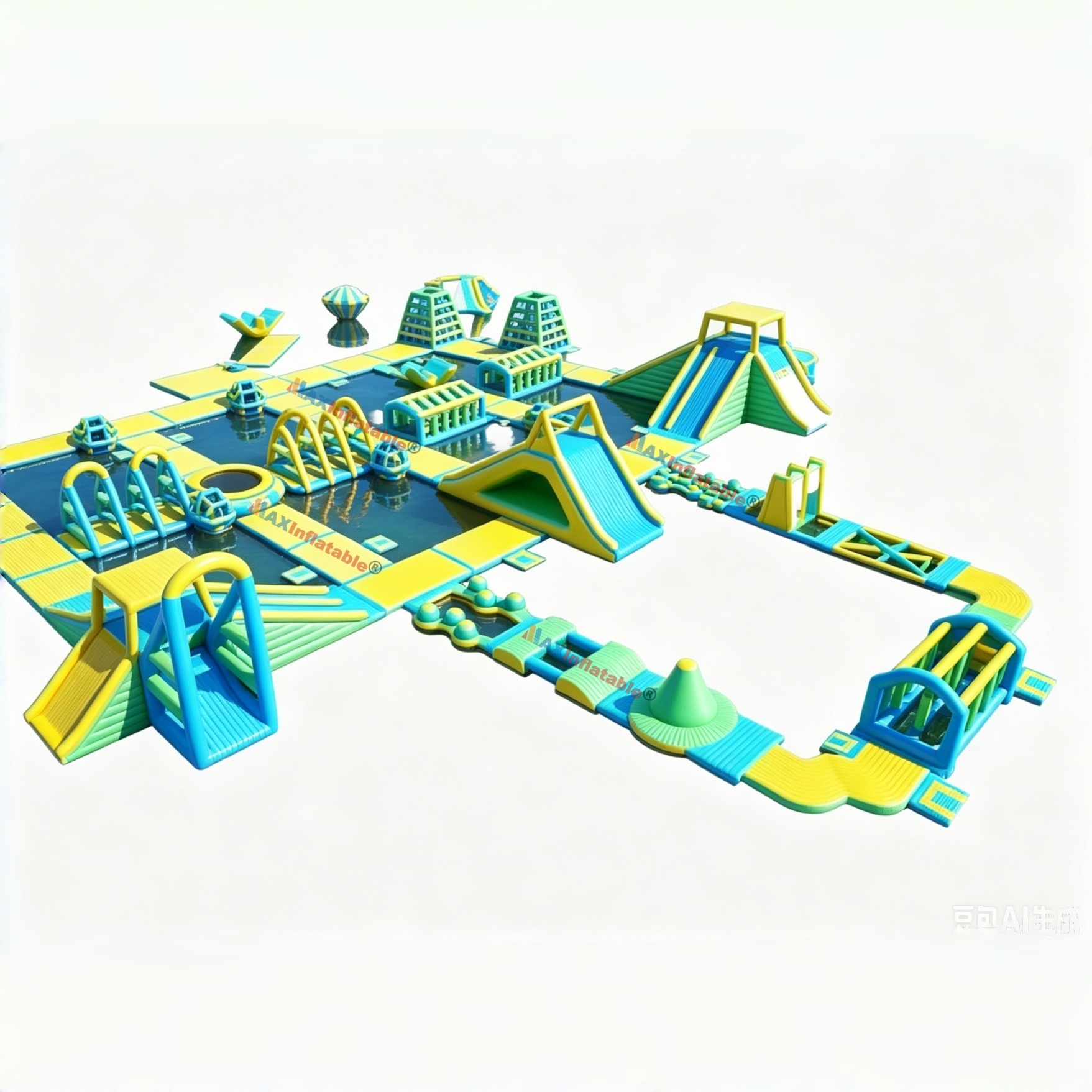 Heavy Duty Inflatable Floating Outdoor Water Park Equipment