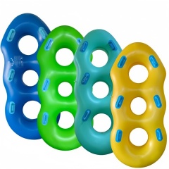 Durable K80 PVC 1.0mm 3-Seat Inflatable Water Slide Float Ring