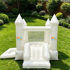 HOPPYCAT White Flower Themed Bouncy Castle (With Slide)