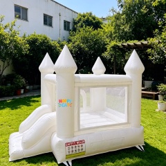 HOPPYCAT White Flower Themed Bouncy Castle (With Slide)