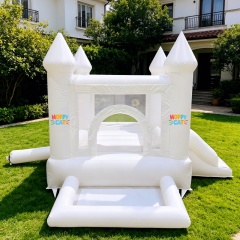 HOPPYCAT White Flower Themed Bouncy Castle (With Slide)