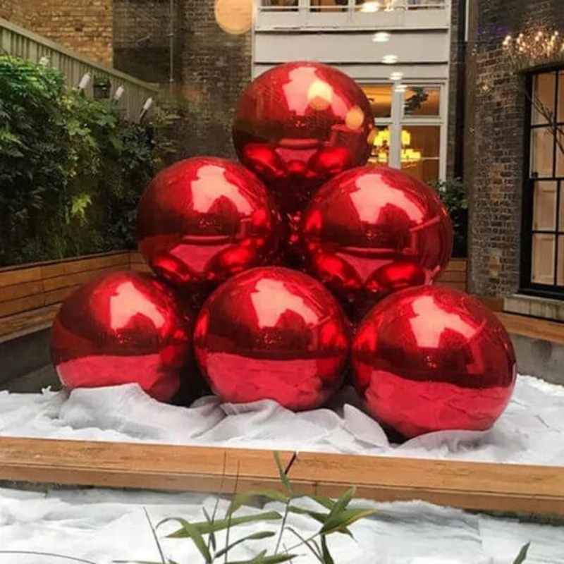 Giant Inflatable Mirror Ball Shiny Reflective Inflatable Sphere Decoration