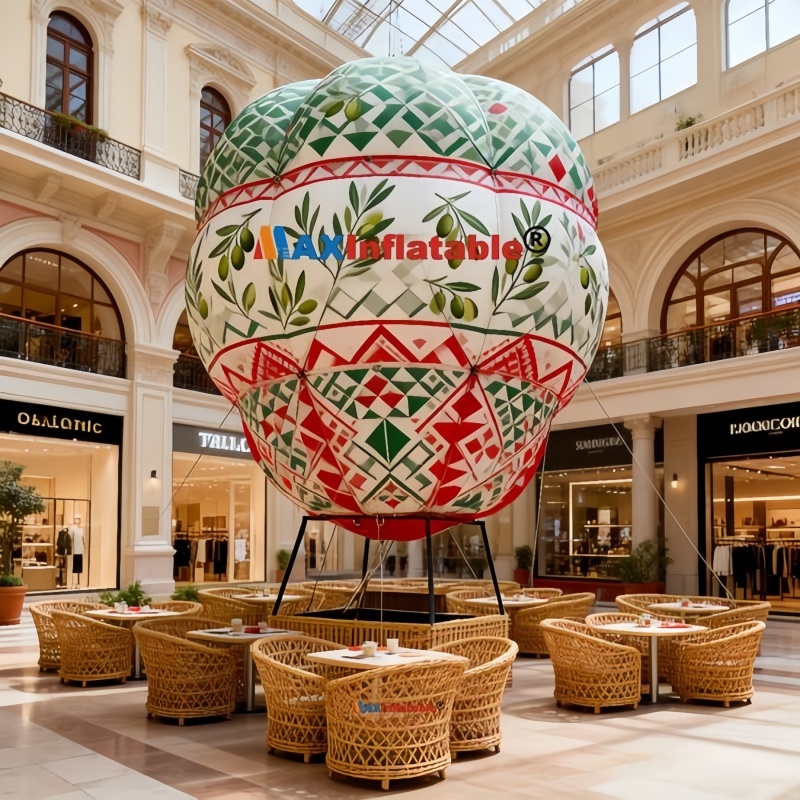 Outdoor Dining Table Decorated with Hot Air Balloons