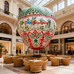 Outdoor Dining Table Decorated with Hot Air Balloons