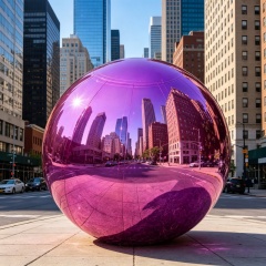 Giant Inflatable Mirror Ball Shiny Reflective Inflatable Sphere Decoration