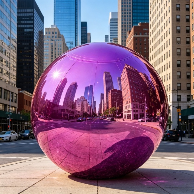 Giant Inflatable Mirror Ball Shiny Reflective Inflatable Sphere Decoration