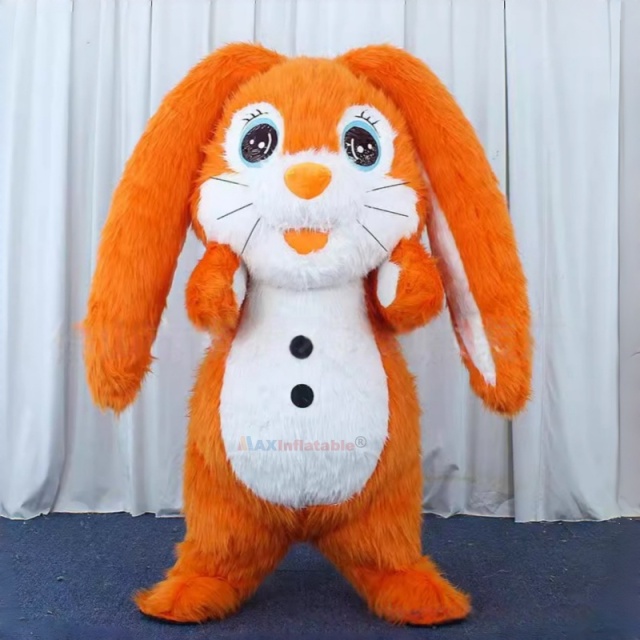 Inflatable Longer Ears Rabbit Mascot Costume