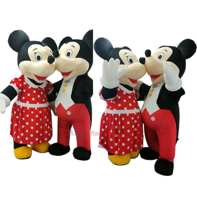 Inflatable Mickey and Minnie Mouse Mascot Costume