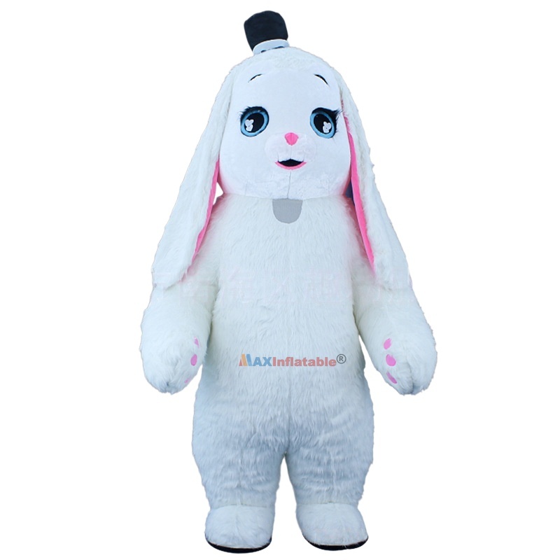Inflatable Plush Rabbit Walking Costume