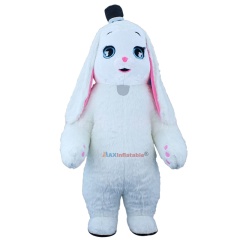 Inflatable Plush Rabbit Walking Costume