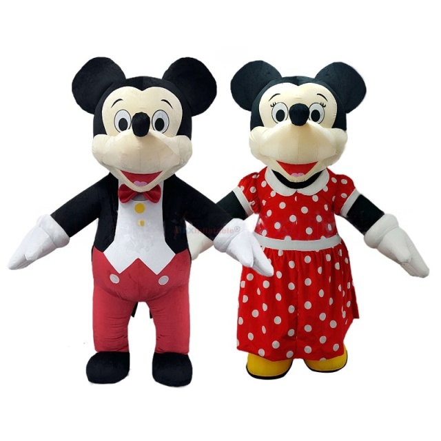 Inflatable Mickey and Minnie Mouse Mascot Costume