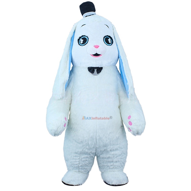 Inflatable Plush Rabbit Walking Costume