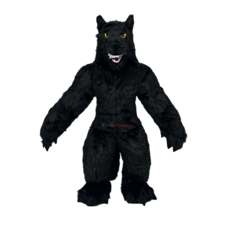 Inflatable Gray Werewolf Mascot Costume