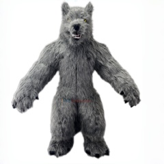Inflatable Gray Werewolf Mascot Costume