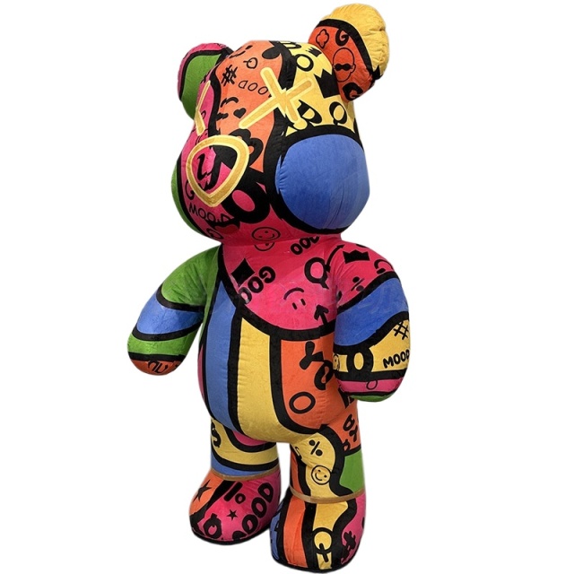 Inflatable Colorful Bear Mascot Costume