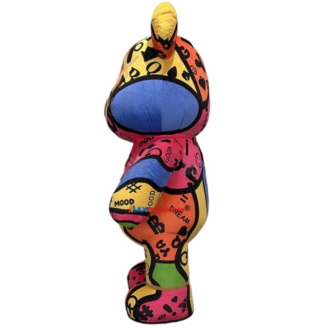 Inflatable Colorful Bear Mascot Costume
