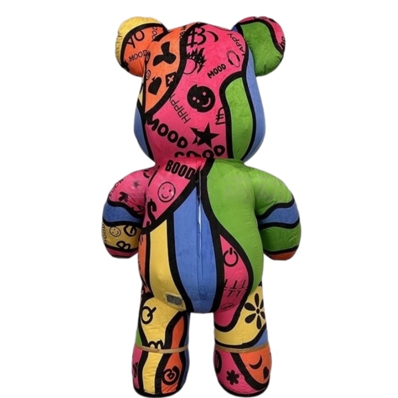 Inflatable Colorful Bear Mascot Costume