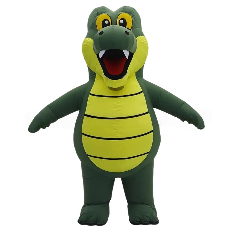 Inflatable Plush Crocodile Mascot Costume