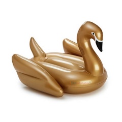 MaxInflatable Inflatable Gold Swan Pool Float