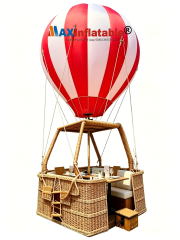 Custom Hot Air Balloon Dining Tables & Rattan Booths | Custom Patterns & Designs for Catering