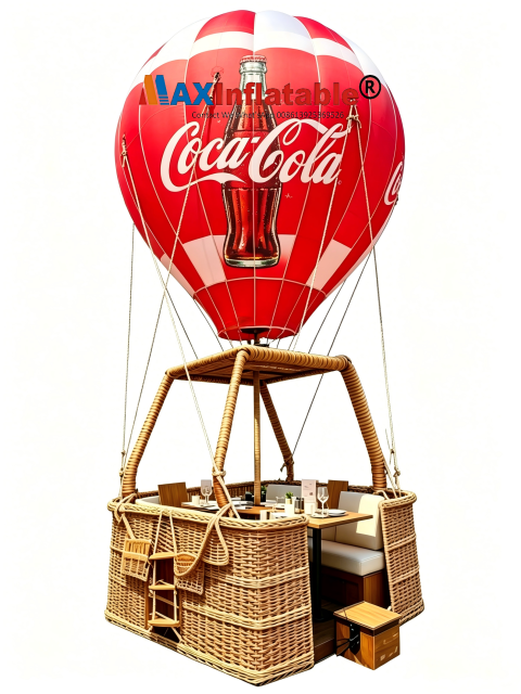 Custom Hot Air Balloon Dining Tables & Rattan Booths | Custom Patterns & Designs for Catering