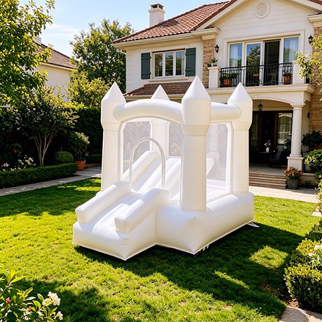 Smaller Size White Bouncy Castle for Wedding & Party