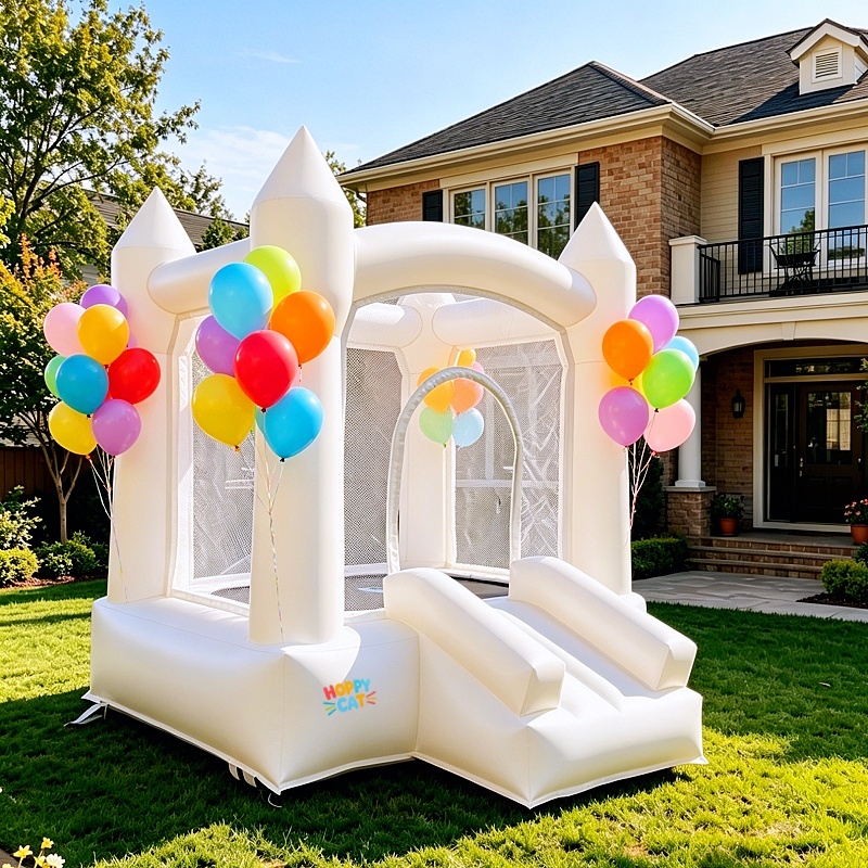 Smaller Size White Bouncy Castle for Wedding & Party