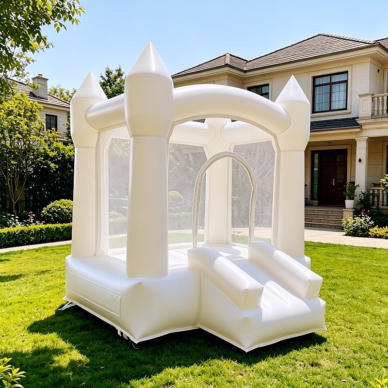 Smaller Size White Bouncy Castle for Wedding & Party