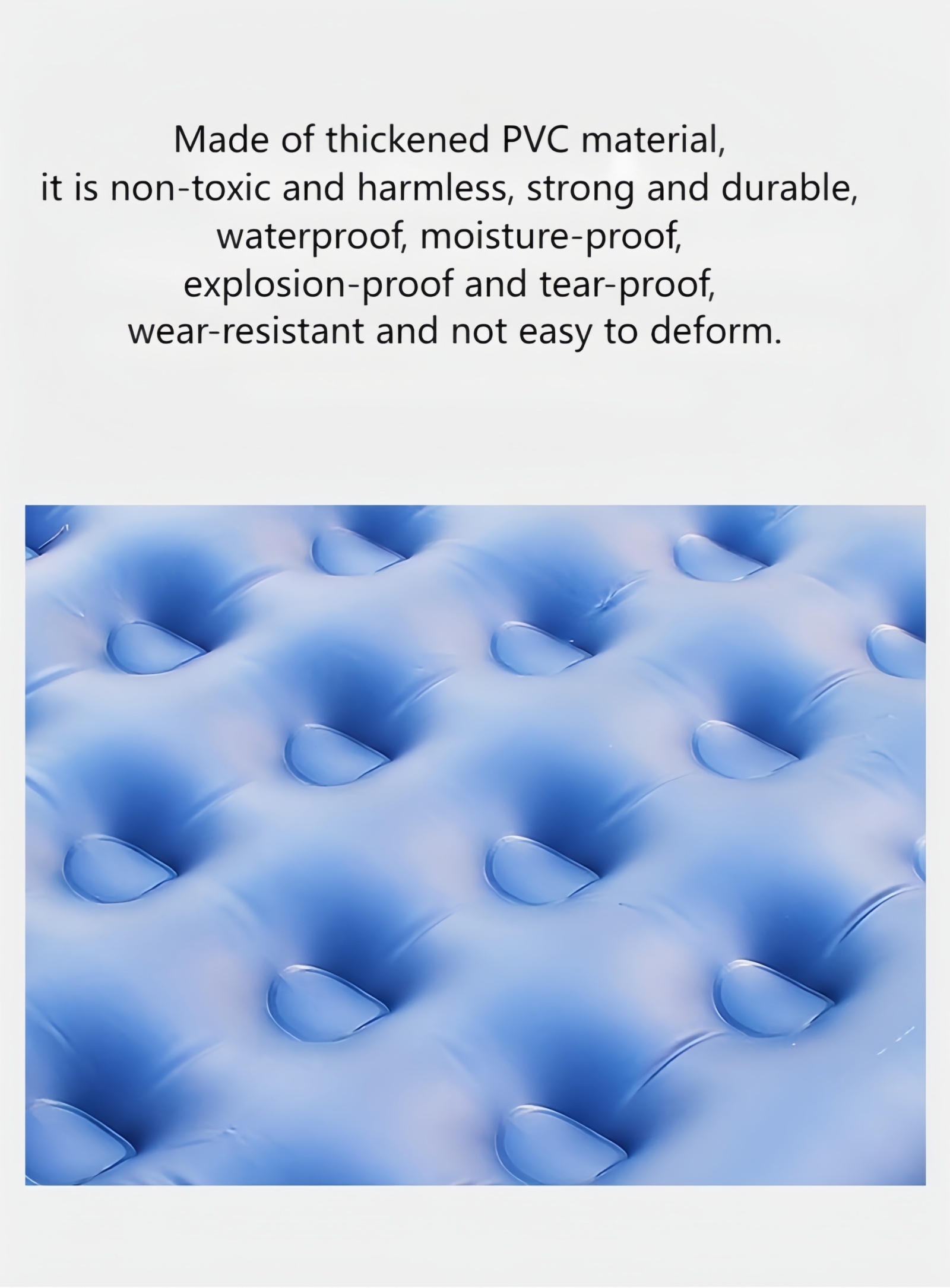 Inflatable 32 Holes Single Flocked Air Mattress