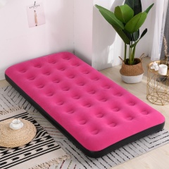 Inflatable 32 Holes Single Flocked Air Mattress