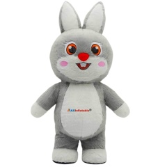 Inflatable Short Plush Rabbit Mascot Costume