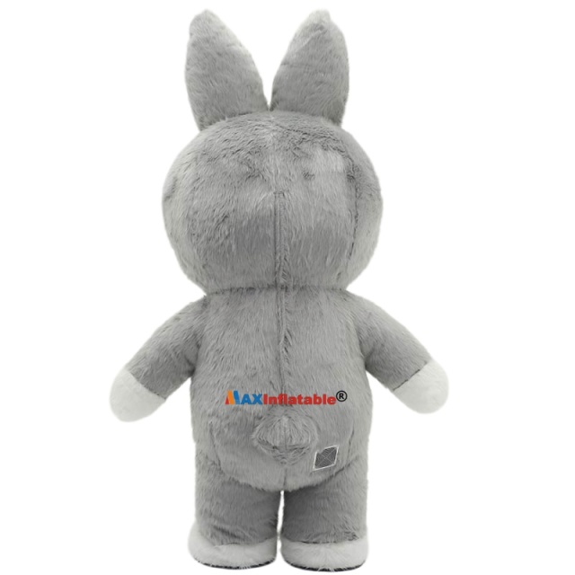Inflatable Short Plush Rabbit Mascot Costume