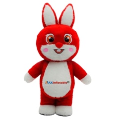 Inflatable Short Plush Rabbit Mascot Costume